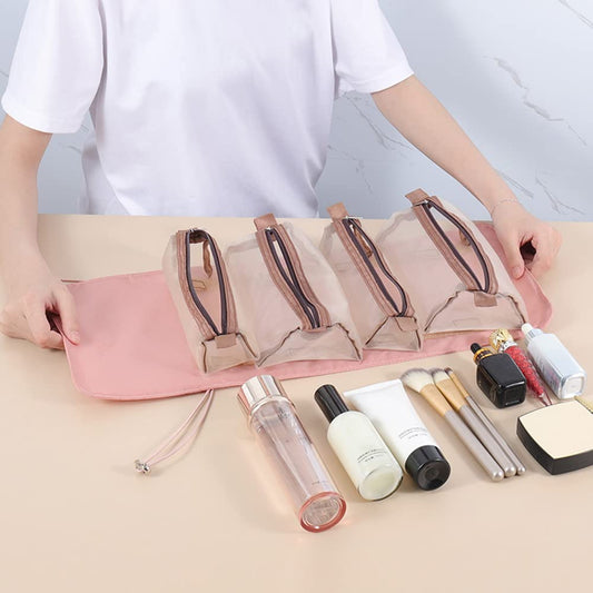 GlamBox 4 en 1 – Cosmetiquera de Maquillaje Doble Espacio