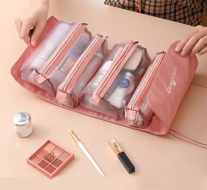 GlamBox 4 en 1 – Cosmetiquera de Maquillaje Doble Espacio